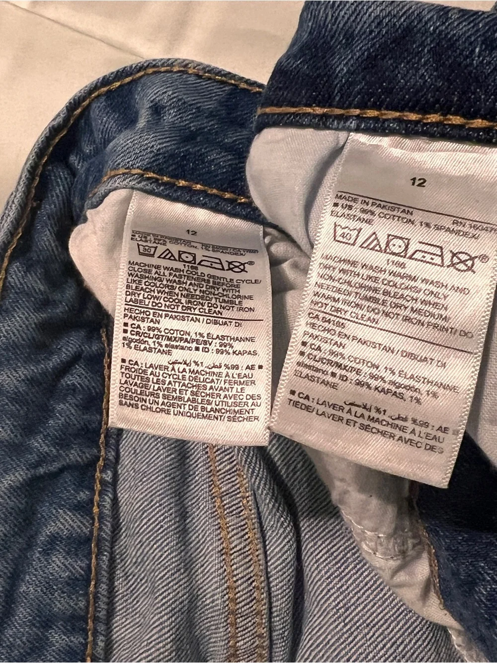 Old Navy Size 12 Jeans Bundle OG Loose + Sky Hi Straight High Rise